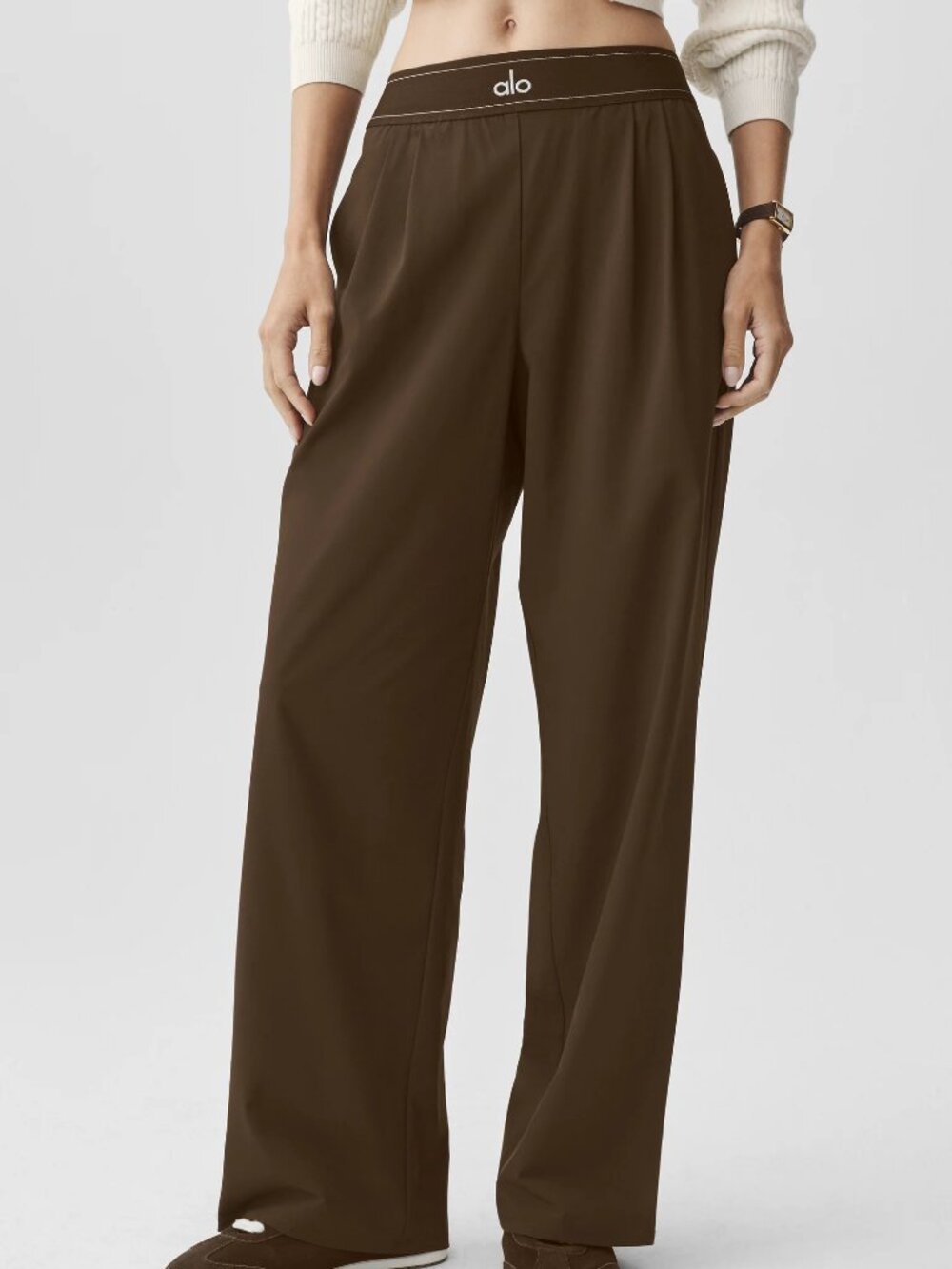 NWT ALO Yoga Suit Up Trouser (Regular) Espresso |Size M - Picture 2 of 8